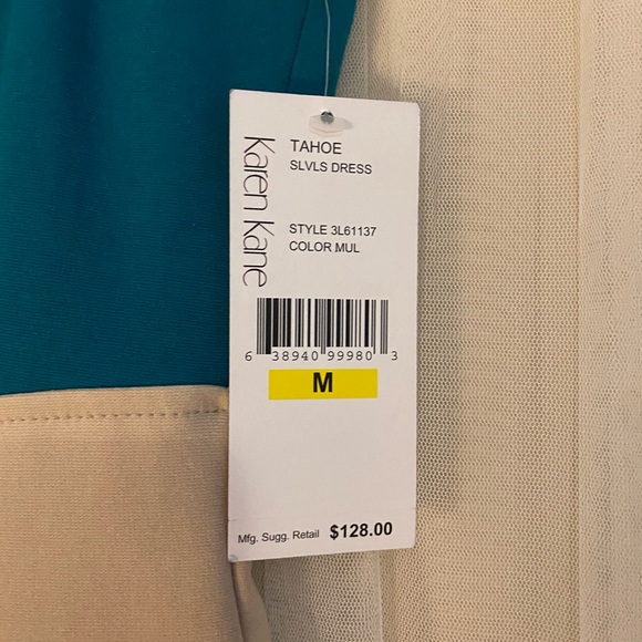 Karen Kane Fitted color block dress SIZE M - Picture 4 of 4